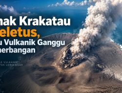 Anak Krakatau Meletus, Abu Vulkanik Ganggu Penerbangan