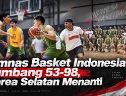Timnas Basket Indonesia Tumbang 53-98, Korea Selatan Menanti